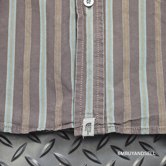 The North Face‎ Men's M Button Up Hiking Outdoor Long Sleeve Shirt Cotton - Picture 3 of 13